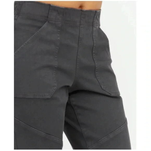 SPANX Gray Stretch Twill Moto Joggers Size Small - Picture 12 of 13